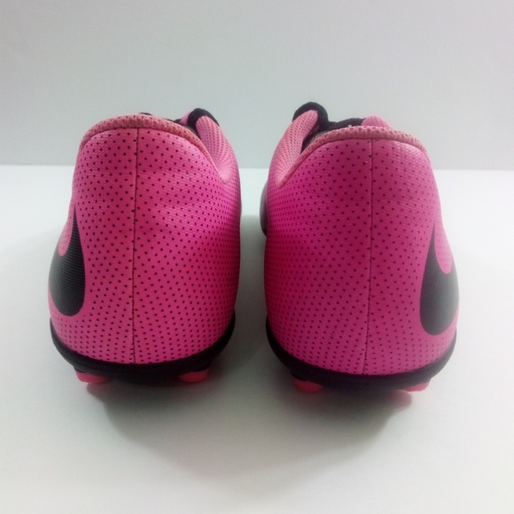Nike Bravata 2 FG Girls 4Y Pink Black Soccer Cleats 844442-600 - Picture 4 of 8